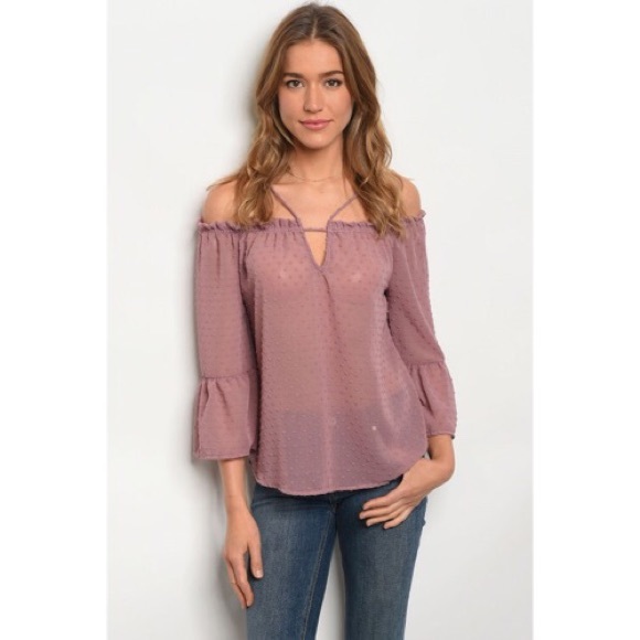 Women’s Sheer Cold Shoulder Top - Picture 2 of 7